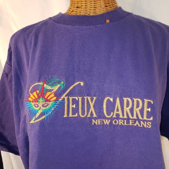 Mardi Gras Shirt Purple Unisex Size XL 100% Cotton - Picture 2 of 6